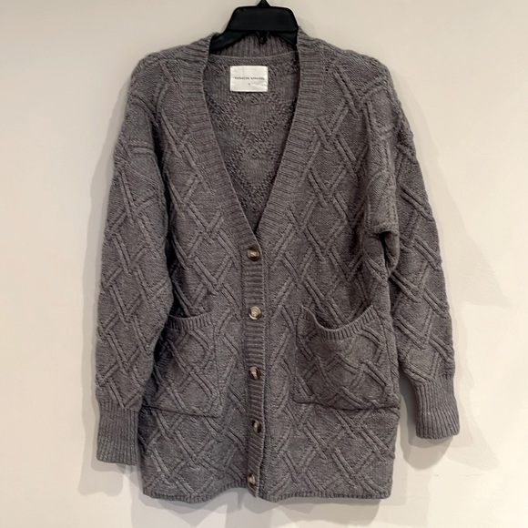 Panache apparel oversized gray winter c-neck cardigan size large - Picture 1 of 8